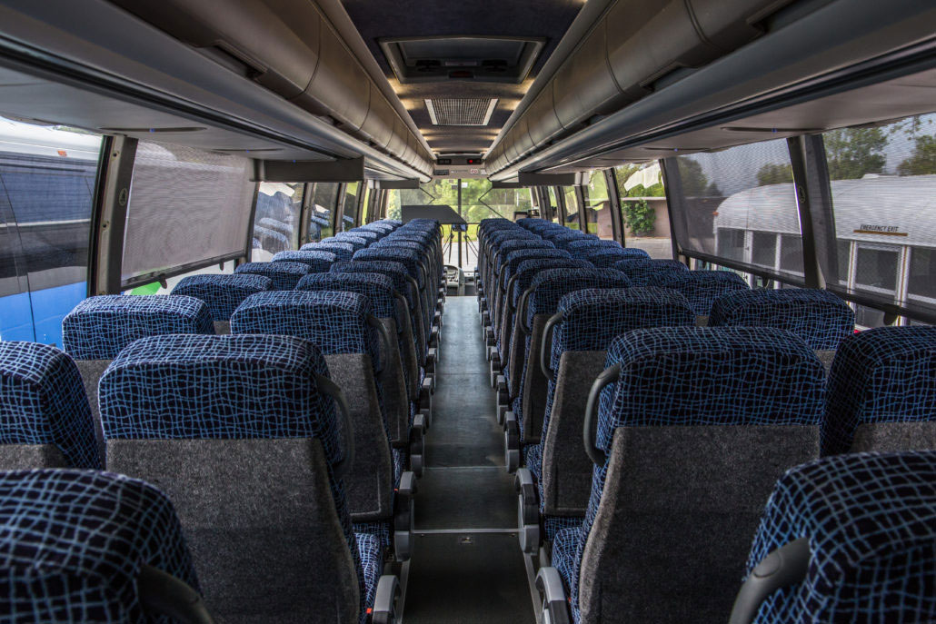 Seats inside bus